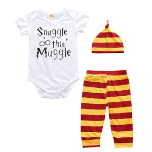 Zomerkleding voor <span class=keywords><strong>baby</strong></span> jongens en meisjes groothandel 3-delige kledingsets pasgeboren jumpsuits korte mouw pasgeboren <span class=keywords><strong>baby</strong></span> romper <span class=keywords><strong>set</strong></span> met muts - Product Image 2
