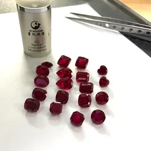 starsgem lab grown gemstone pigeon blood red color fancy shape lab grown ruby for jewelry blood red ruby ring