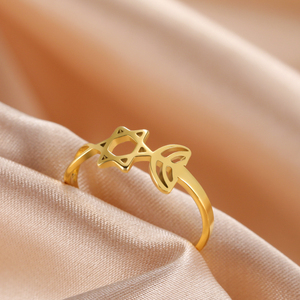 <span class=keywords><strong>Anillo</strong></span> con <span class=keywords><strong>Sello</strong></span> Messiánico, <span class=keywords><strong>Anillo</strong></span> de Acero Inoxidable para <span class=keywords><strong>Mujer</strong></span>, Estrella de David, Menorá, Amuleto de Israel, Joyería Vintage, Accesorios de Janucá - Product Image 4