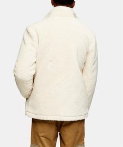 2020 Custom Shearling Wool Fleece Sherpa Winter <strong>Faux</strong> <strong>Fur</strong> <strong>Men</strong> <strong>Coats</strong> Long Windbreaker Parka Patchwork Corduroy Pocket Male Jackets - Product Image 6