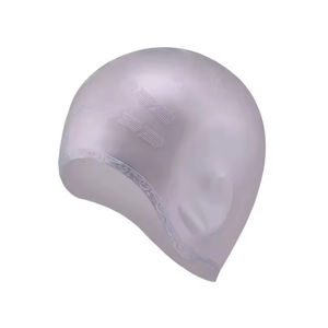 Aangepaste Siliconen Badmuts Voor Volwassenen Kinderen Pure Kleur Met Oorbescherming & Logo Print Voor Lang Haar Voor Langdurig Zwemmen - Product Image 2