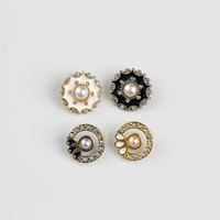 Boutons de couture recouverts de tissu en alliage métallique pour femmes