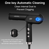 Sèche-cheveux professionnel sans feuilles à grande vitesse 1800W 110000 tr/min caractéristique ionique Smart One Key Clean pour le ménage pour les salons hôtels