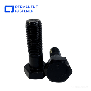 Baut Struktural Heksagonal Baja Paduan Kekuatan Tinggi 10.9S Lapisan Oksida Hitam M22X70 UNC Thread dengan Mur dan Ring - Product Image 5