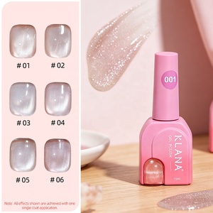 ยาทาเล็บเจล KLANA Moonlight Glass Bead Cat Eye ขนาด 15 มล. สีชมพู แม่เหล็กแรงสูง สีนู้ดใส ประกายวิบวับ แบบเม็ดแก้ว  สินค้าจากโรงงาน - Product Image 2