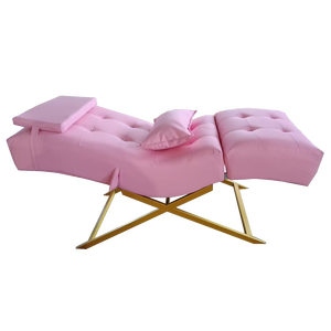 2025 최신 유럽 스타일 화이트 미러 스테이션 핑크 스타일링 의자 샴푸 의자 세트 5 년 보증 - Product Image 6