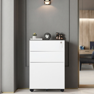 Chnsmile Tủ hồ sơ bằng thép chống gỉ đơn vị lưu trữ di động hiện đại con lăn túi ba lớp phòng tắm văn phòng tại nhà có thể gập lại - Product Image 1