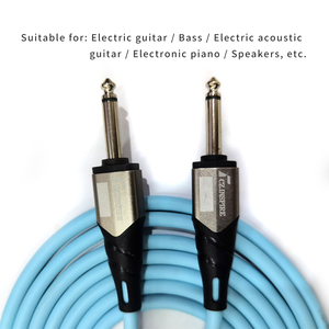 Cable de Audio para Guitarra de 6.35mm, Venta al Por Mayor de Fábrica, Cable con Reducción de Ruido para Guitarra Eléctrica, Bajo, Teclado y Altavoz - Product Image 3