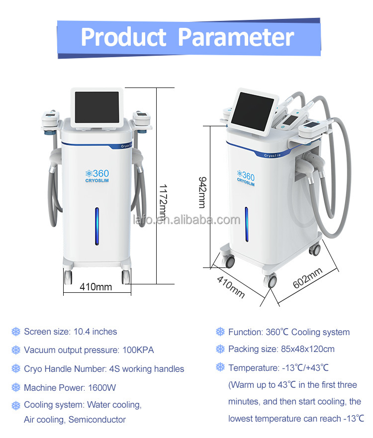 2022 Professional Weight Loss Body Sculpting 4 Handles 360 Cryolipolysis Fat Removal machine