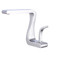 Blanc et or mode mitigeur navire évier robinet grand salle de bain bol bassin mitigeur un trou avec ligne d'alimentation en eau