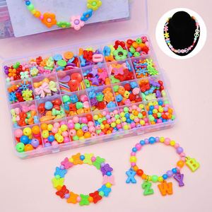 Bracelet en perles pour enfants à faire soi-même, jouet éducatif, kit de fabrication de bijoux en perles acryliques avec ensemble de fournitures artisanales - Product Image 4
