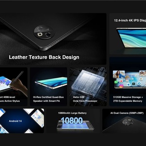T30อย่างรวดเร็วจริงแท็บเล็ต12.4 "4K จอแสดงผล20GB(8 + 12)+ 512GB Android 14 50MP กล้องคู่10800mAh - Product Image 3