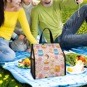 Bolsa con aislamiento de almuerzo con estampado Hawaiano Kawaii personalizada, bolsa de playa reutilizable, bolsa de almuerzo con diseño de <span class=keywords><strong>Musubi</strong></span> de <span class=keywords><strong>spam</strong></span> bonito para facilitar su transporte - Product Image 4