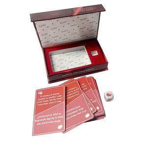 Juego de mesa de <span class=keywords><strong>dados</strong></span> con impresión de diseño totalmente personalizado, caja magnética de tapa dura, OEM, conversación de pareja, Impresión de juego de <span class=keywords><strong>dados</strong></span> de afirmación Sexual - Product Image 3