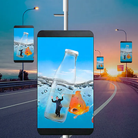 Pantalla LED para Poste, Impermeable, a Todo Color, Señalización Digital 4G para Farolas, Aceras, Centro de Ciudad, Exterior, P2.5