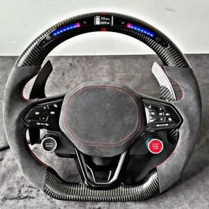 Utilisé pour Volkswagen <span class=keywords><strong>Golf</strong></span> 8 Polo GTI Modification de volant, volant en fibre de carbone à diode électroluminescente en carbone forgé - Product Image 2