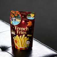 Emballage de sachets debout refermables colorés, finition mate personnalisée, résistant à l'humidité et aux odeurs, emballage de collations, sachets doypack