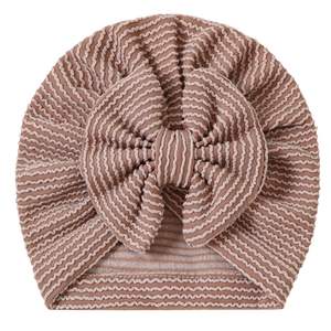 Chapeau Bébé WD-A508 Adorable Bonnet Turban Tricoté Couleur Unie Doux pour Nouveau-né Réglable pour Extérieur Fête Plage - Product Image 6