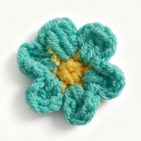 Vente en gros de mini fleurs décoratives en coton crochetées à la main pour la Saint-Valentin, pour sacs, vêtements