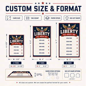 Free Design 5 Window Pull Tab Cards Wholesale Promotion Game Lottery Break Open Tickets Paperboard Pull Tab Tickets in Bulk - Product Image 4