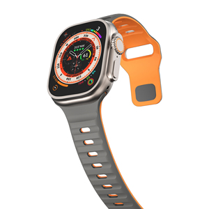 Beeflypower <span class=keywords><strong>สาย</strong></span>นาฬิกาสองสีสายซิ<span class=keywords><strong>ล</strong></span>ิโคนอ่อนสำหรับ iWatch Series 11 10 9 8 SE ultra 45 46 49mm - Product Image 3