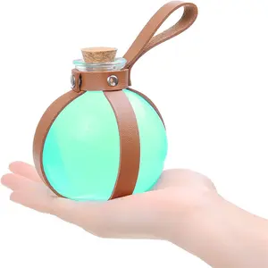 Penyihir botol gabus ajaib dengan pemegang kulit indah Potion Flask sarung botol ramuan Aksesori Garter untuk wanita alami