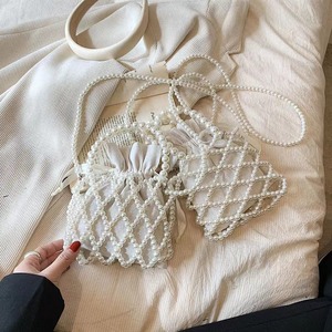 Bolso tejido a mano con perlas, nuevo bolso hueco de moda de verano, bolso único, bolso cruzado, bolso de mujer, accesorio. - Product Image 4