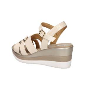 รองเท้าแตะส้นเตารีด Donna Sandalo รุ่น Con Zeppa สีเบจ 84159 E5 - Product Image 2