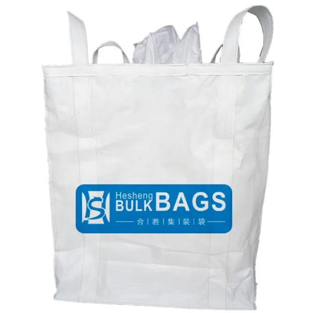 Hesheng PP woven Jumbo 1 ton big bags 1000kg fabric FIBC bag bulk 1.5 ton 1500kg bulk Jumbo Bag