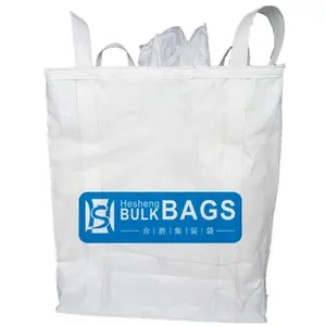 Hesheng PP dokuma Jumbo 1 ton büyük çanta 1000kg kumaş FIBC çantası toplu 1.5 ton 1500kg toplu Jumbo çanta
