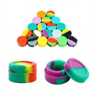 Vente en gros de mini pots de voyage en silicone pour concentrés, contenants de 2ml, 3ml, 5ml, 7ml pour huile florale, mini pots de rangement en silicone - Product Image 2
