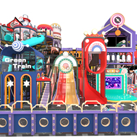 Ensemble de jeux d'intérieur personnalisé Aoleao avec toboggan, piscine à balles et zone de jeux interactive pour enfants, certifié CE TUV
