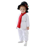 Pupazzo di neve all'ingrosso costume di natale bambini elfo ragazzo Costume fantasia per bambino bianco neve costume bambino