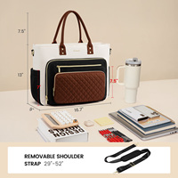 LOVEVOOK Damen Große Polyester-Tragetaschen Wasserdichte Mehrtaschen-Laptoptasche für Krankenschwestern Schule 15,6 17 Zoll Laptop-Handtaschen