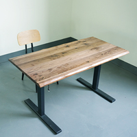 Table de bureau en bois de noyer noir massif conception de bureau vente en gros d'usine style bois personnalisé OEM