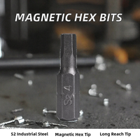 Mata Obeng Hex Torx Baja Magnetik Kelas Industri/DIY H0.9-H14 OEM Kunci Obeng
