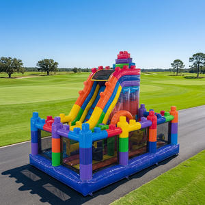 <span class=keywords><strong>Castillo</strong></span> Inflable Modular de Grado Comercial con Tobogán, Casa de Brinco <span class=keywords><strong>para</strong></span> Entretenimiento Infantil al Aire Libre - Product Image 2