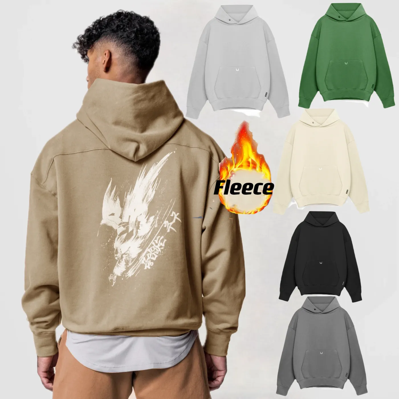 In Stock Cotton Essentials Oversized Hoodie Pullover Plus Size Custom Men's Training Fleece Hoodies Sweatshirts