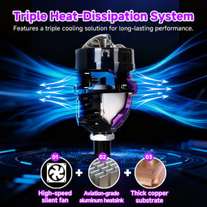 Module de rénovation de phare de projecteur de 2,5 pouces, mini Bi LED, ligne de coupure nette, <span class=keywords><strong>blanc</strong></span> brillant, mise à niveau de voiture - Product Image 5