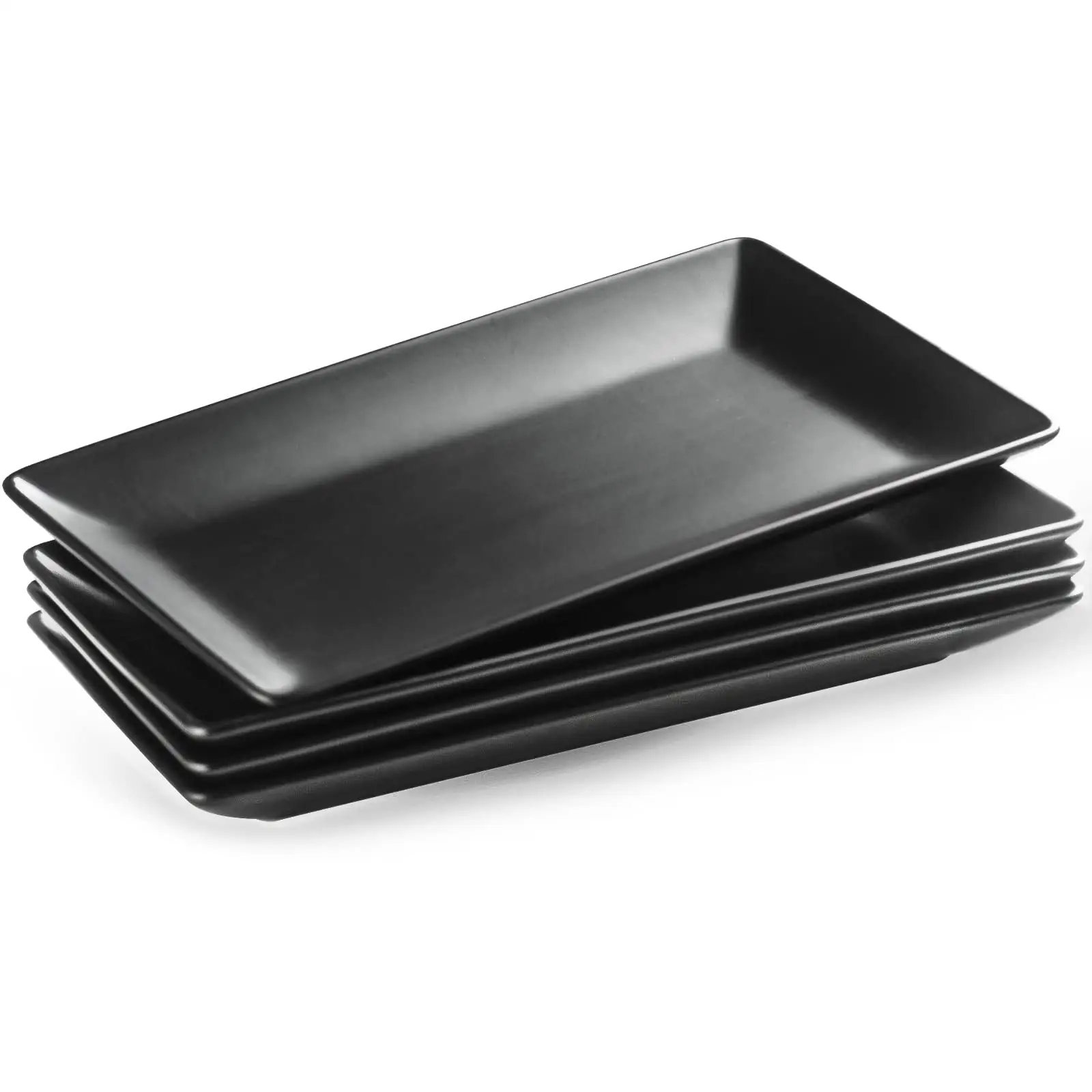 Custom Color 9.84 Inch Melamine Serving Platters Rectangular Trays White Serving Platters Melamine Plate Set