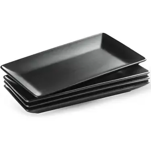 Custom Color 9.84 Inch Melamine Serving Platters Rectangular Trays White Serving Platters Melamine Plate Set