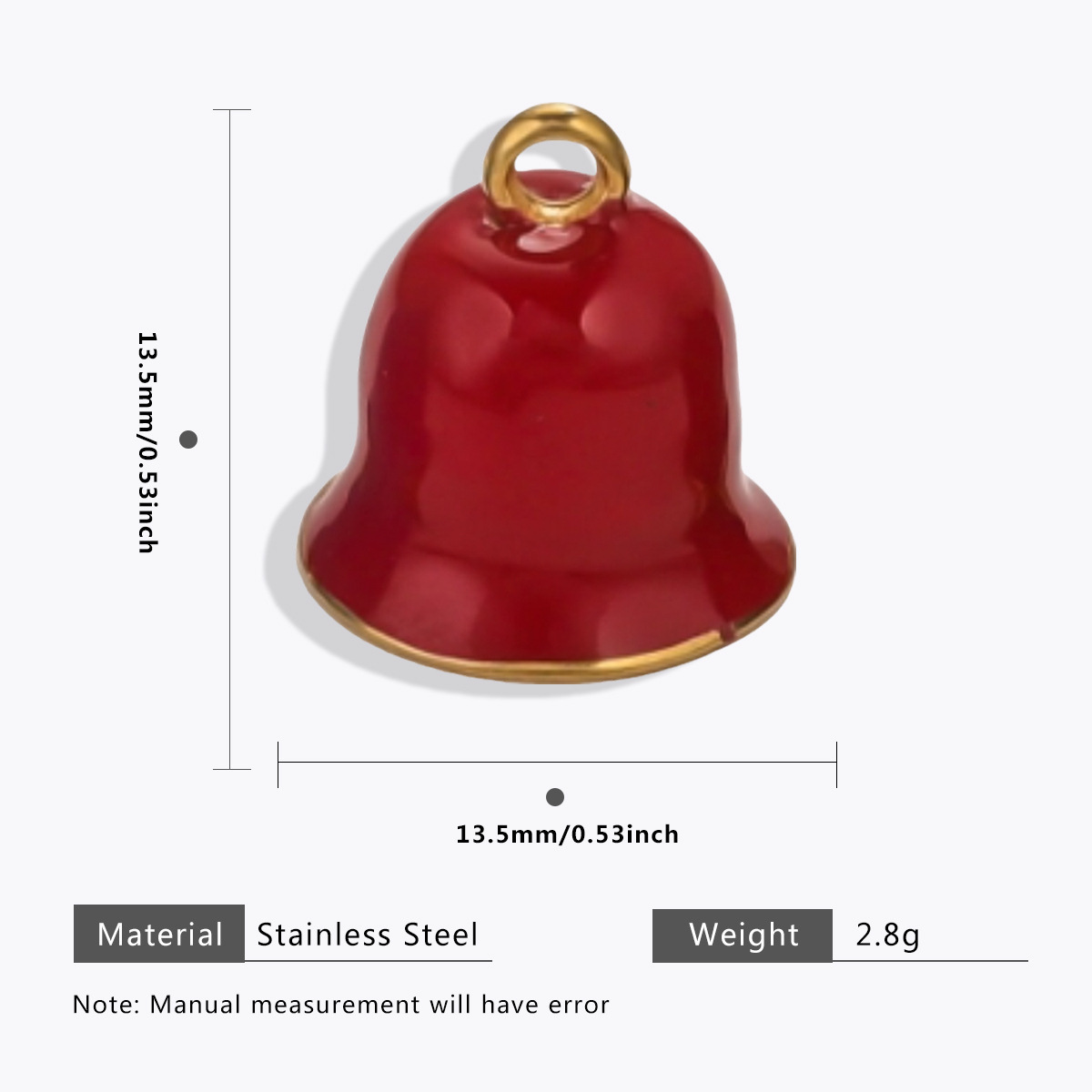 Seau cloche en émail-rouge=2pc