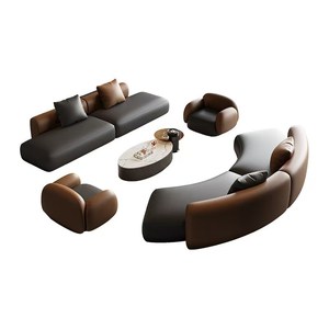 Ensemble de canapés de <span class=keywords><strong>bureau</strong></span> en cuir de style italien avec un design moderne pour le <span class=keywords><strong>bureau</strong></span> à domicile et l'utilisation commerciale - Product Image 5