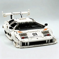 Guly 10649 2025 Nuevo Coche Deportivo Vintage LP5000, Modelo Eléctrico con Control Remoto, Escala 1:8, Juguetes DIY para Adolescentes y Adultos, Sets de Bloques de Construcción