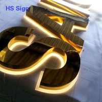 Lettres lumineuses 3D personnalisées en acier inoxydable plaqué or rose avec rétroéclairage LED pour enseignes commerciales décoratives