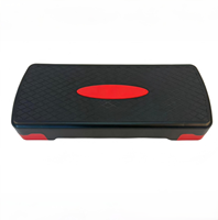 Planche d'équilibre double antidérapante en ABS avec texture diamantée et ventouses au bas pour des exercices intérieurs sécurisés et des entraînements de step
