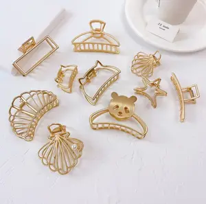 Metal hairpin back of the head grab clip shark large bath hair grab elegant temperament hair claw