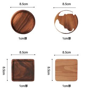 Offre Spéciale nous Tasse à thé de haute qualité en noyer Dessous de verre en <span class=keywords><strong>bois</strong></span> d'acacia avec forme personnalisée pour boisson au café - Product Image 1