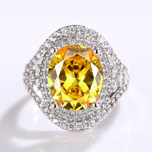 Anello da Donna T0240 alla Moda con Zirconia Cubica Ovale Creato in Laboratorio, Montatura Pavé, Gioiello Regalo - Product Image 2