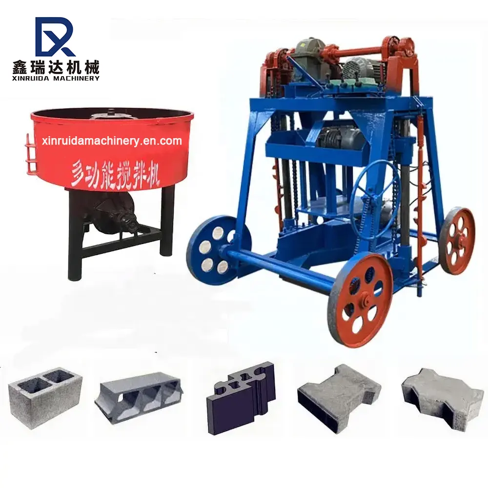 Machine semi-automatique à blocs de pavés à emboîtement de cendres volantes Machine de fabrication de briques en ciment et béton